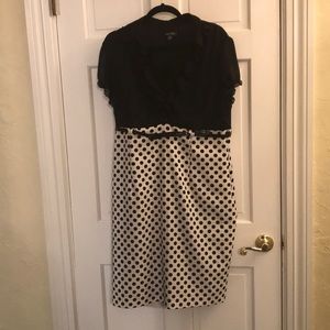 Black and White Pinup Plus Size Dress. Sz 18 retro